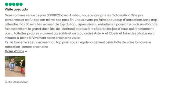 Avis sur le parc Astérix Avis sur le parc Astérix