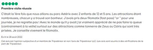 Avis sur le parc Astérix Avis sur le parc Astérix